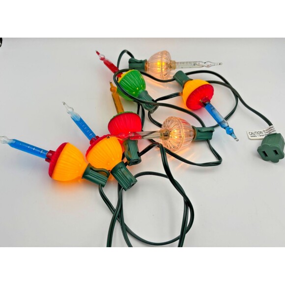 21 Multi-Color Retro Christmas Bubble Lights 7.5' Green Wire - 3 sets Extra bulb - Picture 8 of 8